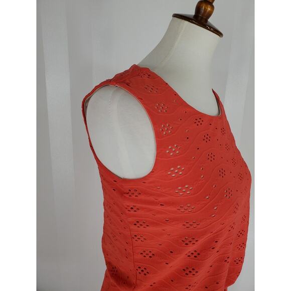 ENFOCUS STUDIO Women's Dark Coral Fit & Flare Sleeveless Dress Sz 4 - Picture 6 of 10